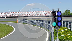 Raceway Traffic lights on pit line