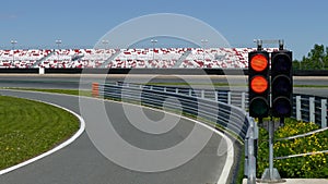 Raceway Traffic lights on pit line