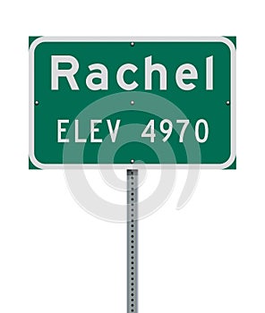 Rachel City Limit road sign