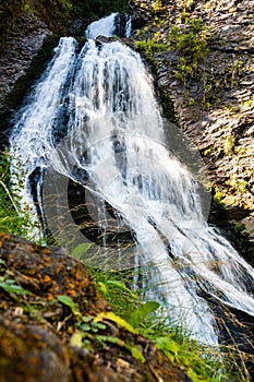 Rachitele Waterfall also called Bride`s Veil Waterfall