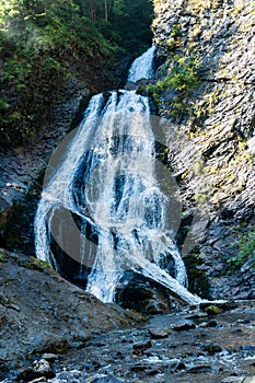 Rachitele Waterfall also called Bride`s Veil Waterfall photo