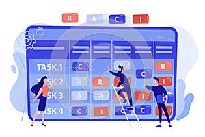 RACI matrix concept vector illustration photo