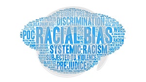 Racial bias animated word cloud