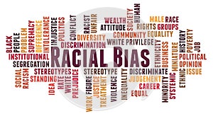 Racial Bias word cloud concept