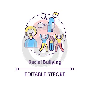 Racial bullying concept icon