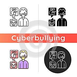 Racial cyberbullying icon