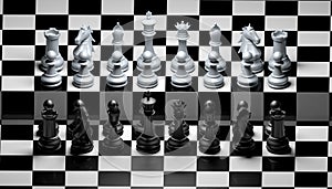 Racial divide chess pieces