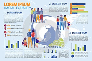 Racial Equality, Anti Discrimination Infographic.