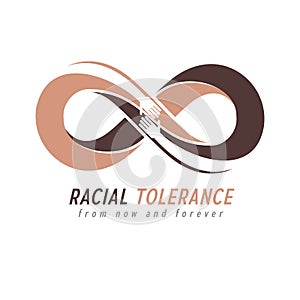 Racial Tolerance conceptual symbol, Martin Luther King Day, Zero