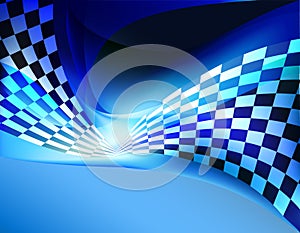 Racing background checkered flag wawing