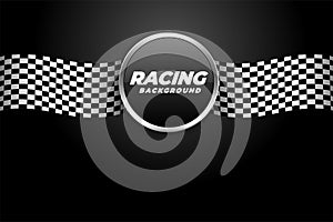 Racing background with checkered flags