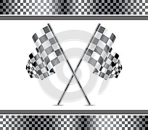 Racing background and flags, vector