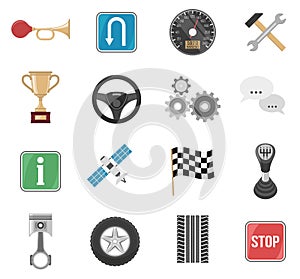 Racing Car Icon Set