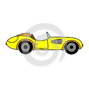 Racing car icon vector. Bolide illustration sign. Race symbol or logo.