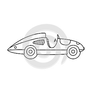 Racing car icon vector. Bolide illustration sign. Race symbol or logo.