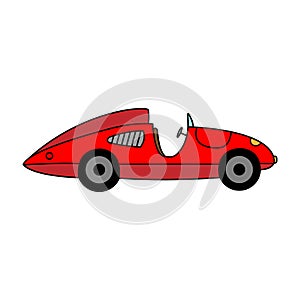 Racing car icon vector. Bolide illustration sign. Race symbol or logo.