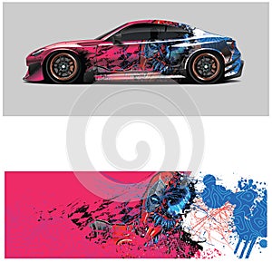 Racing car Livery stickers abstract racing graphics