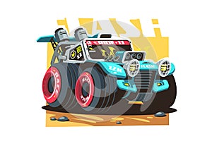 Racing car or off road truck for race
