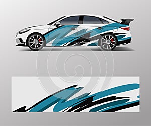 Racing car wrap design. wrap design for custom sport car