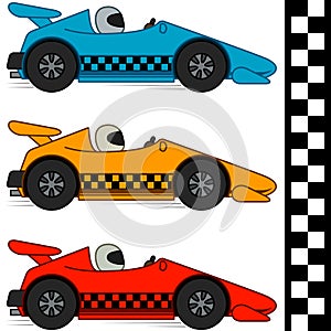 Racing Cars & Finishing Line photo