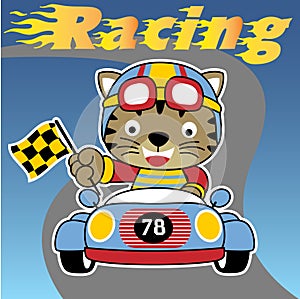 Racing cartoon vector