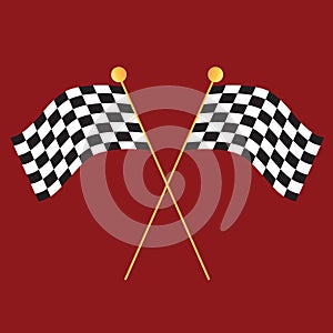 racing checkered flags. Vector illustration decorative design
