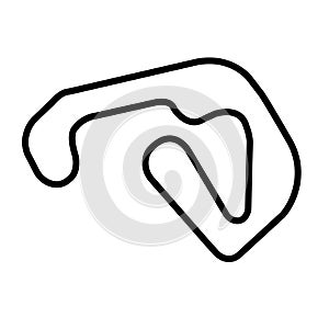 Racing circuit icon