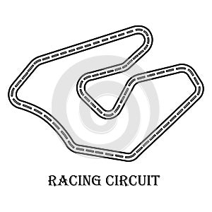 Racing circuit icon