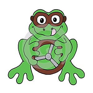 Racing driver frog