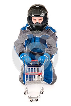 Racing driver shopping