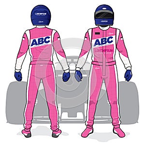 Racing driver uniform template mockup design