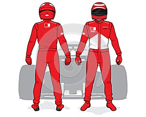 Racing driver uniform template mockup design