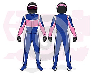 Racing driver uniform template mockup design