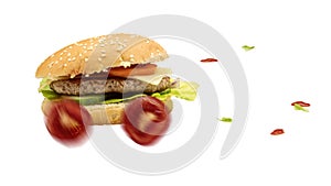 Racing fast food chessburger