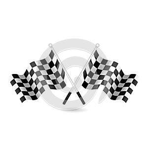 Racing flag checkered flag vector illustration.