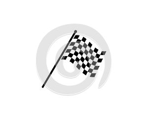 racing flag icon of automotif illustration vecto