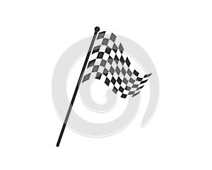 racing flag icon of automotif illustration vector