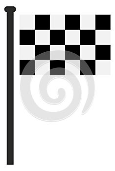 Racing flag icon. Checkered pattern sport symbol