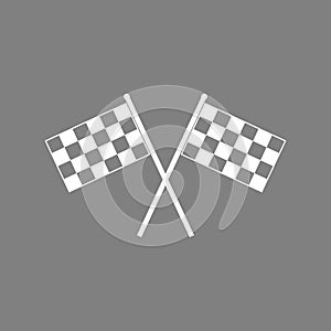 Racing flag icon. Vector illustration, flat design.