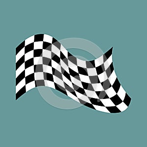 Racing flag isolated. Finish banner. Vector illustration