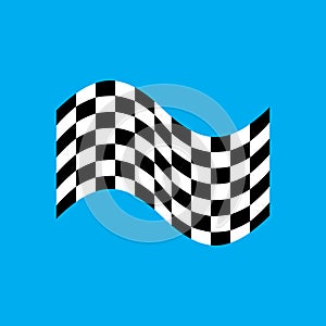 Racing flag isolated. Finish banner. Vector illustration