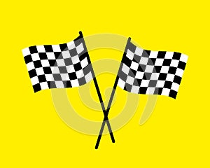 Racing flags with checkered surface