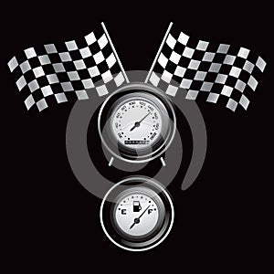 Racing flags and gauges