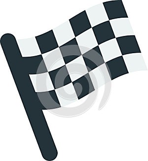 Racing flags illustration in minimal style
