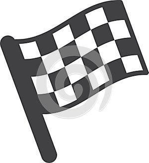 Racing flags illustration in minimal style