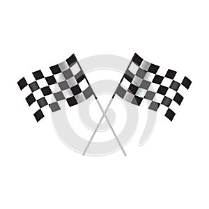 racing flags. Vector illustration decorative design