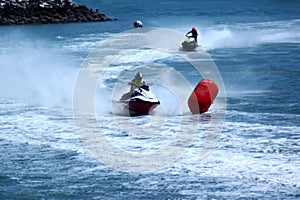 Racing of jet skis