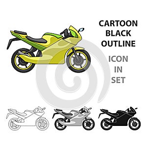 Racing motorcycle.Extreme sport single icon in cartoon style vector symbol stock illustration web.