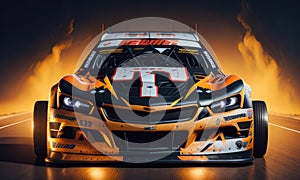 Racing NASCAR car