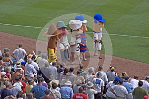 Racing Sausages at Miller Park, Milwaukee Brewers